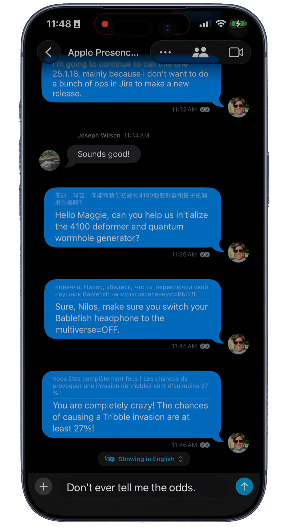 A Help Thread open on iPhone.